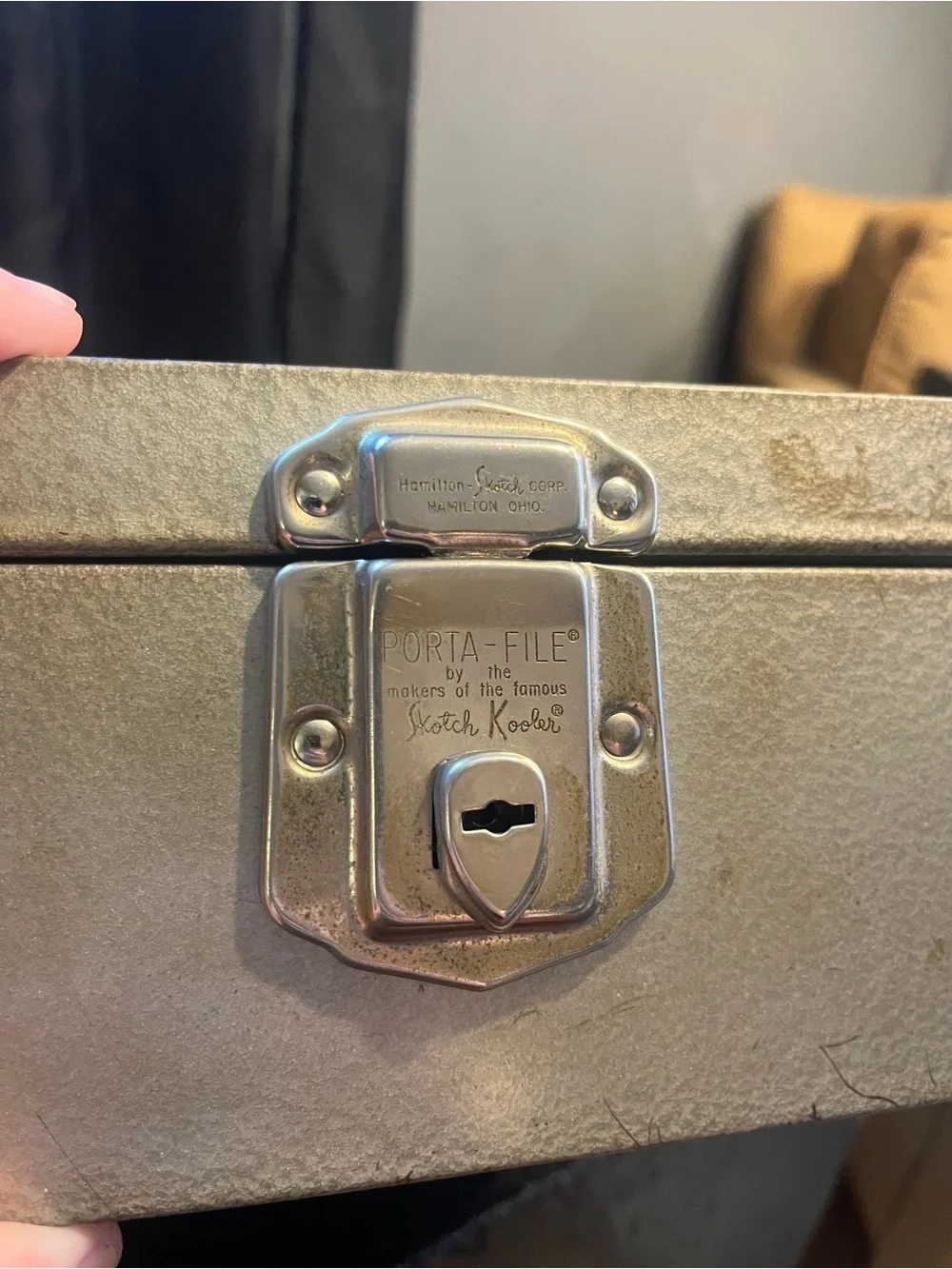 Vintage Metal Cash Box